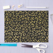 Gold Leopard, Gold Glitter, Leopard Pattern Tissuepapier (Craft)