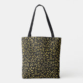 Gold Leopard, Gold Glitter, Leopard Pattern Tote Bag (Achterkant)
