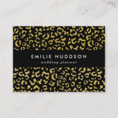 Gold Leopard, Gold Glitter, Leopard Pattern Visitekaartje (Voorkant)