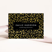 Gold Leopard, Gold Glitter, Leopard Pattern Visitekaartje