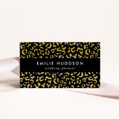 Gold Leopard, Gold Glitter, Leopard Pattern Visitekaartje