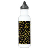 Gold Leopard, Gold Glitter, Leopard Pattern Waterfles (Links)