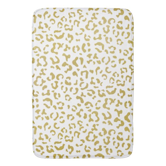 Gold Leopard, Gold Glitter, luipaard afdrukken Badmat (Voorkant Verticaal)
