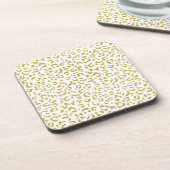 Gold Leopard, Gold Glitter, luipaard afdrukken Bier Onderzetter (Linkerzijde)