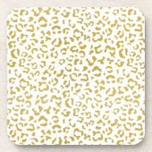 Gold Leopard, Gold Glitter, luipaard afdrukken Bier Onderzetter (Voorkant)