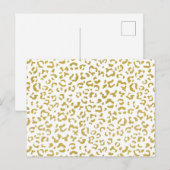 Gold Leopard, Gold Glitter, luipaard afdrukken Briefkaart (Voorkant / Achterkant)