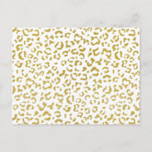 Gold Leopard, Gold Glitter, luipaard afdrukken Briefkaart (Voorkant)