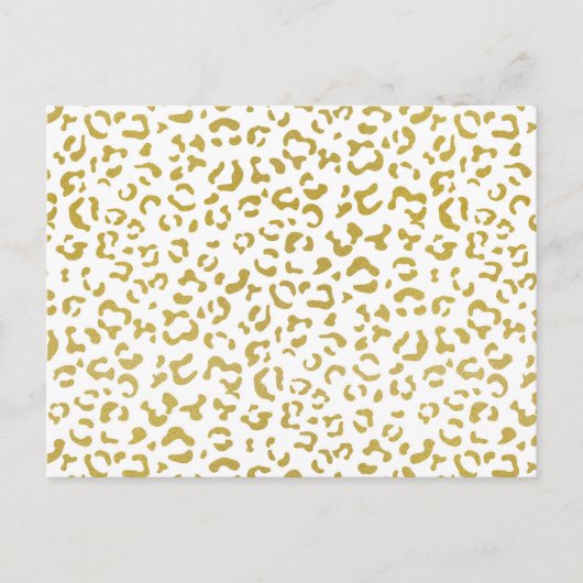 Gold Leopard, Gold Glitter, luipaard afdrukken Briefkaart (Voorkant)