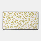 Gold Leopard, Gold Glitter, luipaard afdrukken Bureaumat (Voorkant)