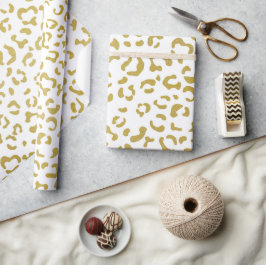 Gold Leopard, Gold Glitter, luipaard afdrukken Cadeaupapier