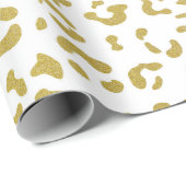 Gold Leopard, Gold Glitter, luipaard afdrukken Cadeaupapier (Rol Hoek)