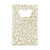 Gold Leopard, Gold Glitter, luipaard afdrukken Creditkaart Flessenopener (Achterkant)