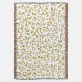 Gold Leopard, Gold Glitter, luipaard afdrukken Deken (Voorkant Verticaal)