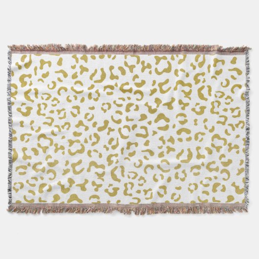 Gold Leopard, Gold Glitter, luipaard afdrukken Deken (Voorkant)