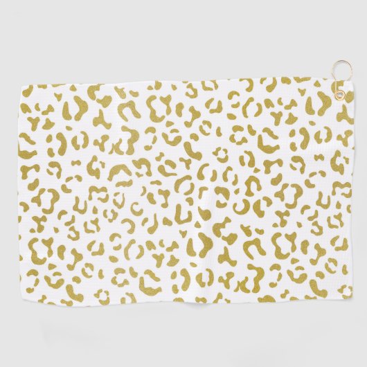 Gold Leopard, Gold Glitter, luipaard afdrukken Golfhanddoek (Horizontaal)