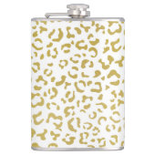 Gold Leopard, Gold Glitter, luipaard afdrukken Heupfles (Voorkant)