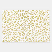 Gold Leopard, Gold Glitter, luipaard afdrukken Inpakpapier Vel (Voorkant)