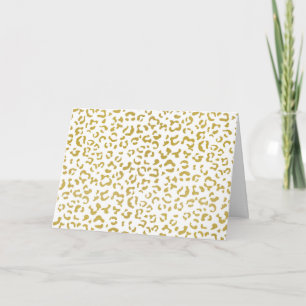 Gold Leopard, Gold Glitter, luipaard afdrukken Kaart