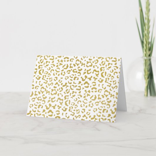 Gold Leopard, Gold Glitter, luipaard afdrukken Kaart (Voorkant)