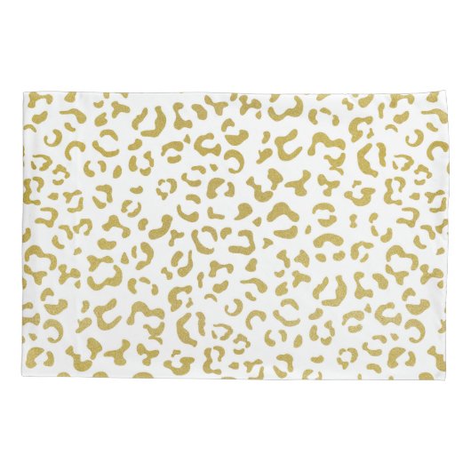 Gold Leopard, Gold Glitter, luipaard afdrukken Kussensloop (Achterkant)