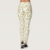Gold Leopard, Gold Glitter, luipaard afdrukken Leggings (Achterkant)