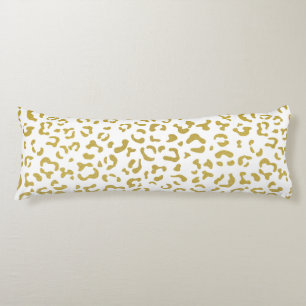 Gold Leopard, Gold Glitter, luipaard afdrukken Lichaamskussen
