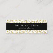 Gold Leopard, Gold Glitter, luipaard afdrukken Mini Visitekaartje (Voorkant)