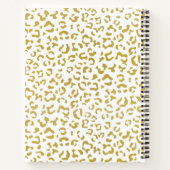 Gold Leopard, Gold Glitter, luipaard afdrukken Notitieboek (Achterkant)