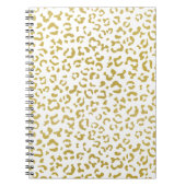 Gold Leopard, Gold Glitter, luipaard afdrukken Notitieboek (Voorkant)