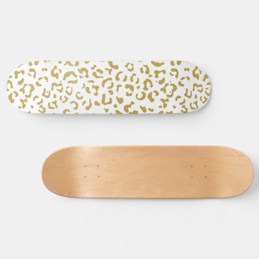 Gold Leopard, Gold Glitter, luipaard afdrukken Persoonlijk Skateboard (Horizontaal)