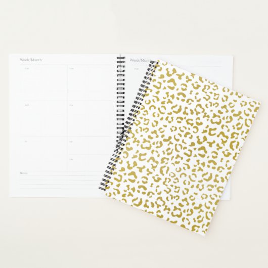 Gold Leopard, Gold Glitter, luipaard afdrukken Planner (Display)
