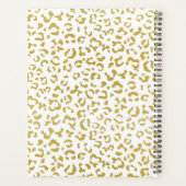 Gold Leopard, Gold Glitter, luipaard afdrukken Planner (Achterkant)