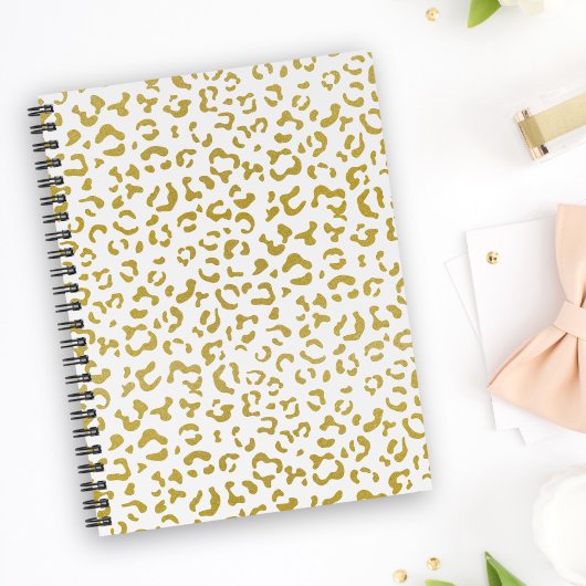 Gold Leopard, Gold Glitter, luipaard afdrukken Planner