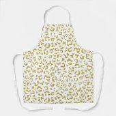 Gold Leopard, Gold Glitter, luipaard afdrukken Schort (Voorkant)