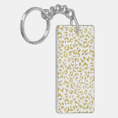 Gold Leopard, Gold Glitter, luipaard afdrukken Sleutelhanger (Voorkant Links)