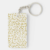 Gold Leopard, Gold Glitter, luipaard afdrukken Sleutelhanger (achterkant)