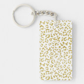 Gold Leopard, Gold Glitter, luipaard afdrukken Sleutelhanger (Voorkant)