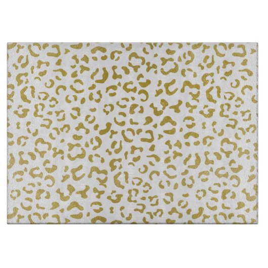 Gold Leopard, Gold Glitter, luipaard afdrukken Snijplank (Voorkant)