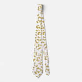Gold Leopard, Gold Glitter, luipaard afdrukken Stropdas (Voorkant)
