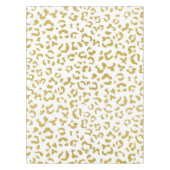 Gold Leopard, Gold Glitter, luipaard afdrukken Tafelkleed (Voorkant)