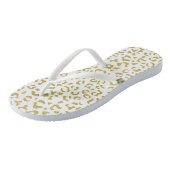 Gold Leopard, Gold Glitter, luipaard afdrukken Teenslippers (Schuin)