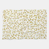 Gold Leopard, Gold Glitter, luipaard afdrukken Theedoek (Horizontaal)