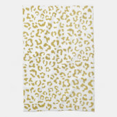Gold Leopard, Gold Glitter, luipaard afdrukken Theedoek (Verticaal)