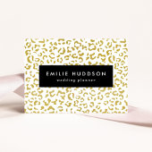 Gold Leopard, Gold Glitter, luipaard afdrukken Visitekaartje