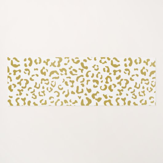 Gold Leopard, Gold Glitter, luipaard afdrukken Yogamat (Achterkant (horizontaal))