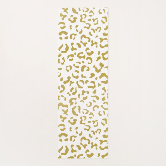 Gold Leopard, Gold Glitter, luipaard afdrukken Yogamat (Achterkant)