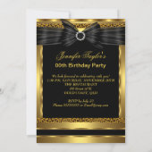 Gold Leopard High Hiel Shoe Black Birthday 2 Kaart (Achterkant)