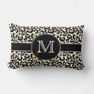 Gold Leopard Lumbar Pillow Kussen
