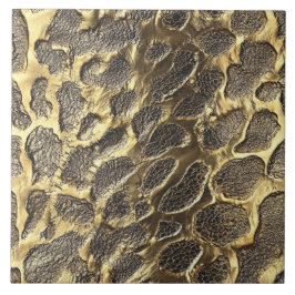 Gold Leopard Metallic Animal Spots Tegeltje