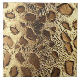 Gold Leopard Metallic Animal Spots Tegeltje